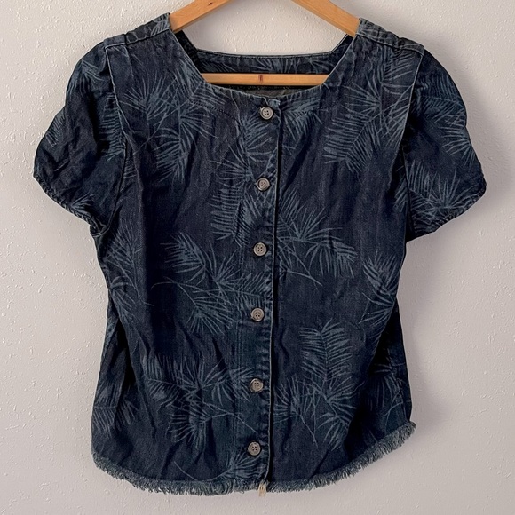 Fidelity Denim Corey Crop Tropical Drifter Size Medium - Picture 11 of 12